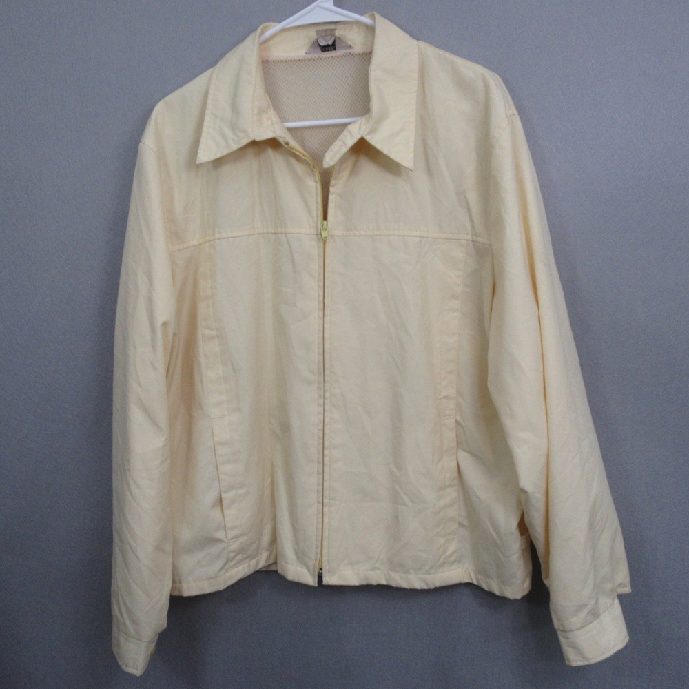JC Penney Mens Harrington‎ Jacket L Yellow Vintage Fox Collection